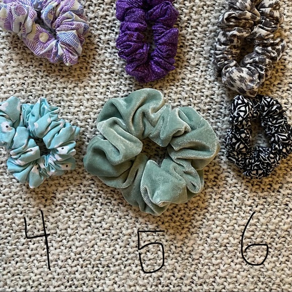 NEW and HOMEMADE Scrunchies! Cotton/Velvet - Picture 3 of 5